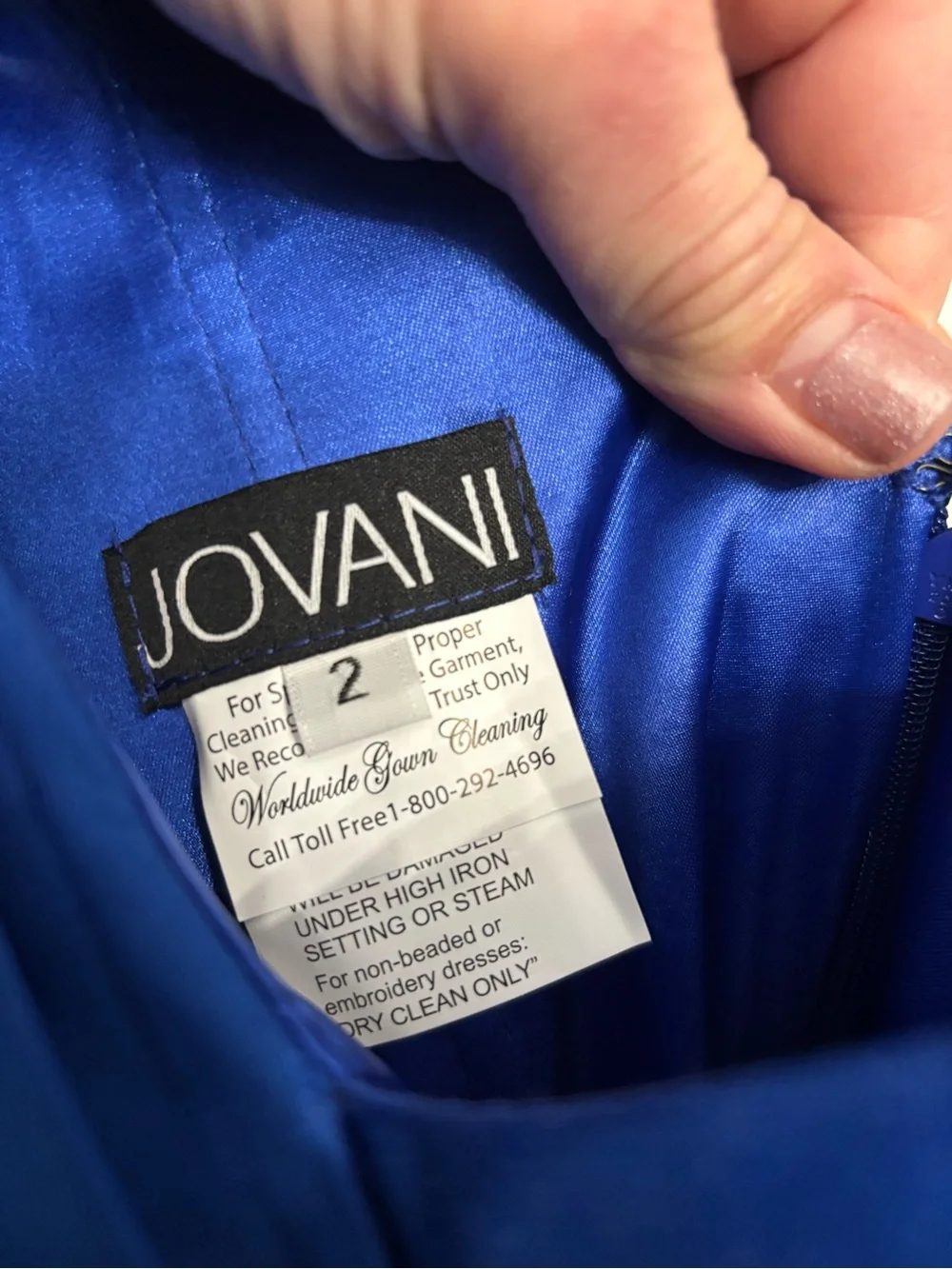 Jovani One-Shoulder Royal Blue Evening Gown